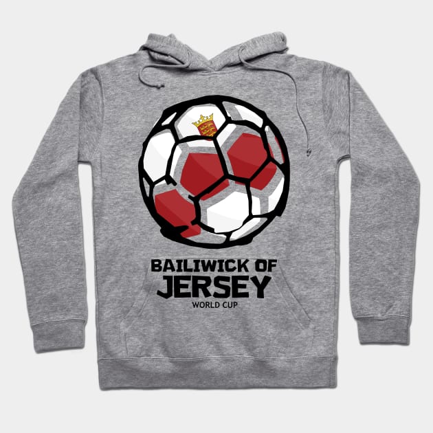 Bailiwick of Jersey Football Country Flag Hoodie by KewaleeTee